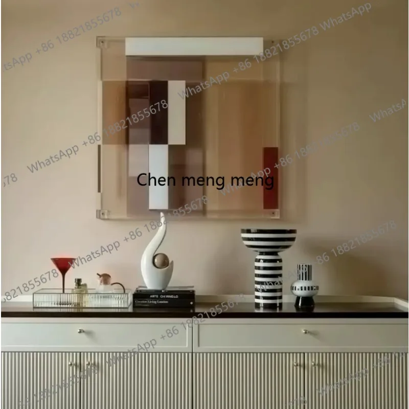 Creative three-dimensional decorative painting, high-end modern simple living room entrance mural