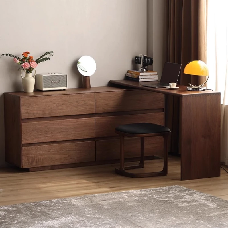 European aesthetic Vanity Table Comfortable Stool Living Room Vanity Table Nail Tool Chest Penteadeira Lounge Suite Furniture