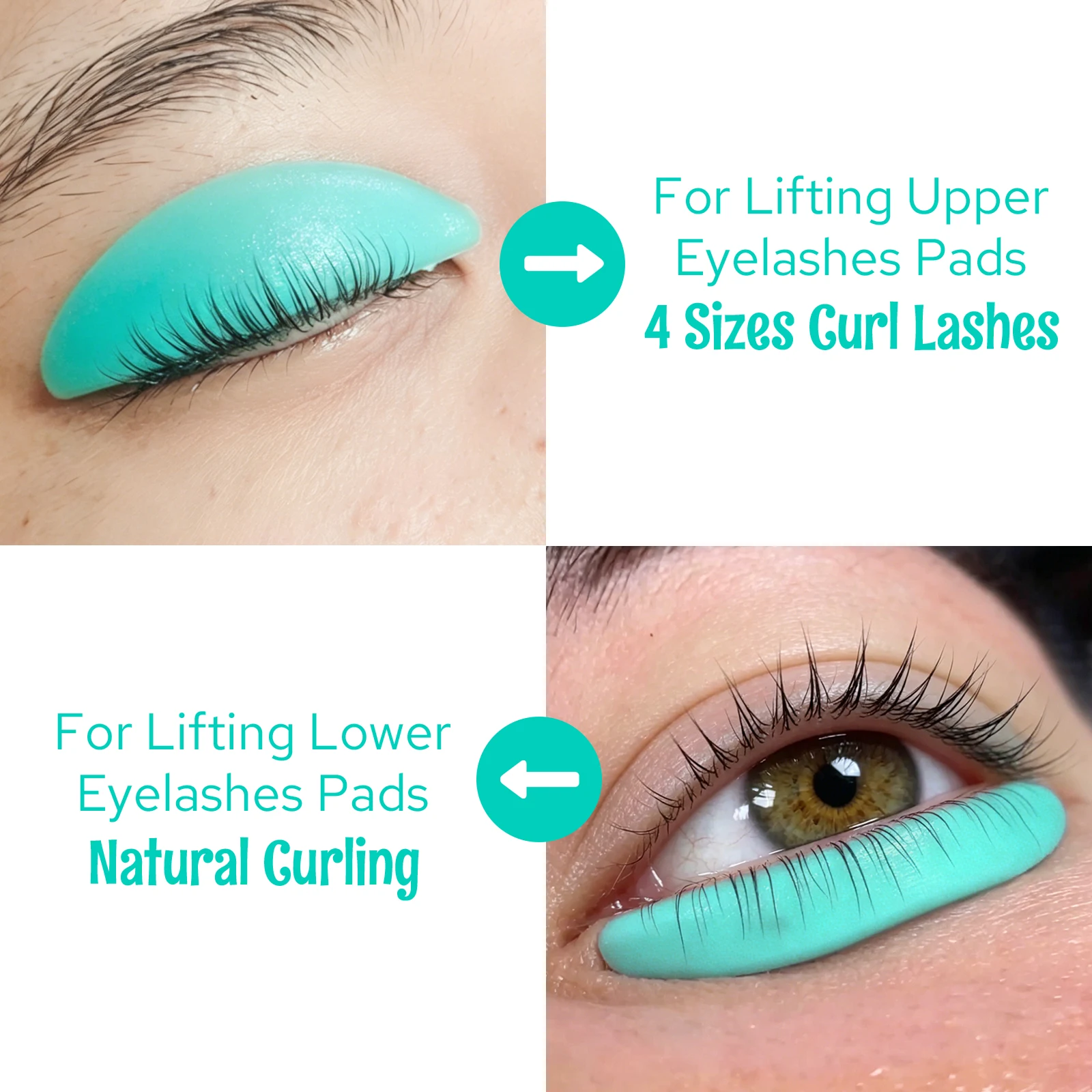 Lomansa 7 Pairs L Curl Silicone Eyelash Perm Pads Sticky Lashes Rod Shield Lifting 3D Eyelash Curler Accessories Makeup Tools