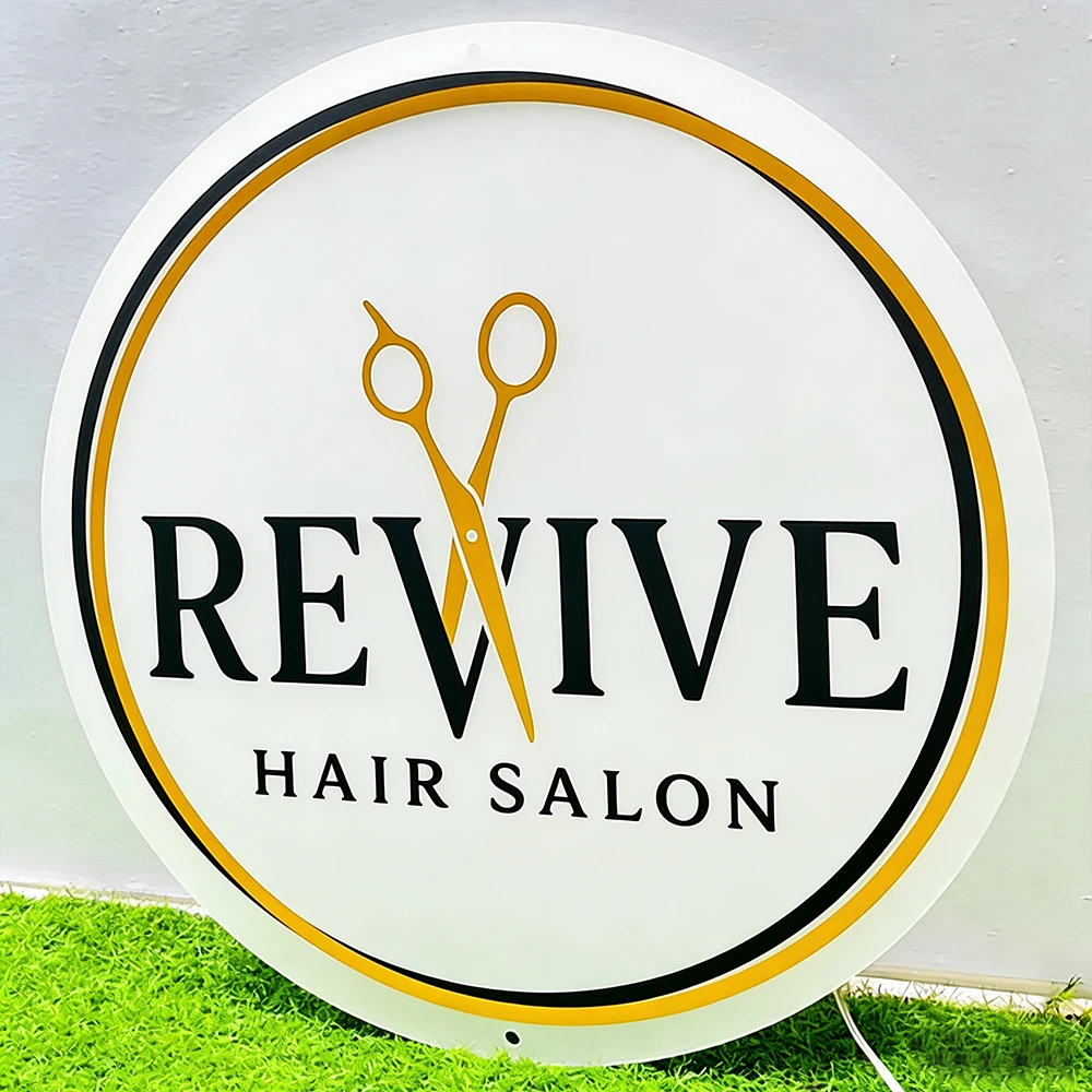 3D Customized Salon Backlit Sign Business Logo Personalized Acrylic Wall LED Business Signage Door Office Sign Gift Dropshipping