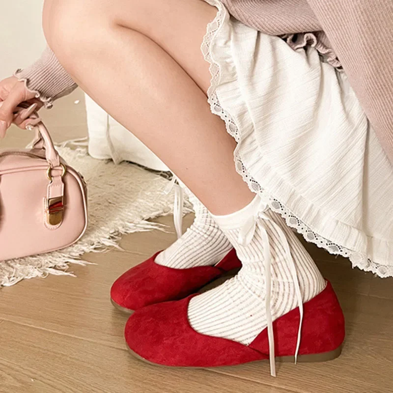 

Fashion Flat Shoes Women，Mules Shoes for Women Suede Flats 2025 Spring Autumn Slip on Luxury Designer Solid Color Casual Loafers