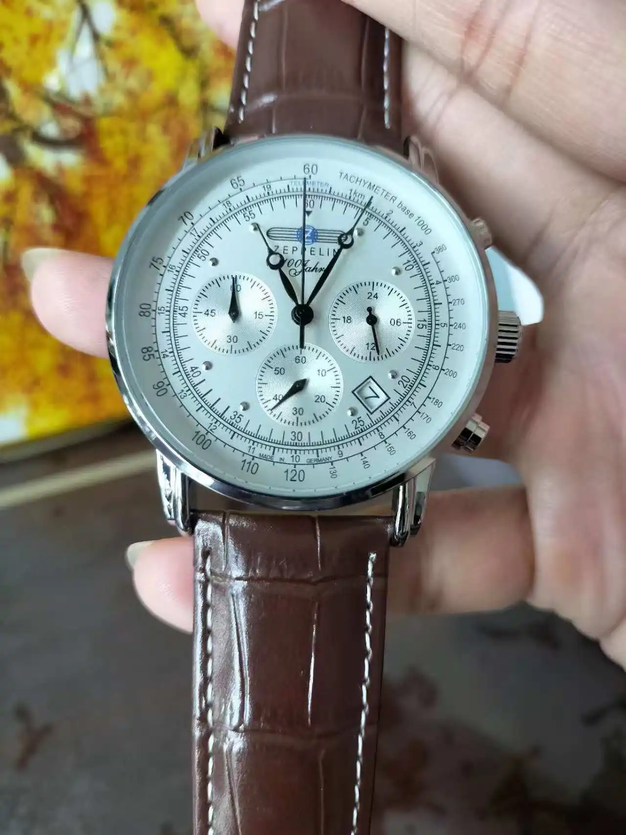 Zeppelin Men's Quartz Watch Classic Retro Leather Strap Casual Business Life Waterproof precise Timing AAA Watch