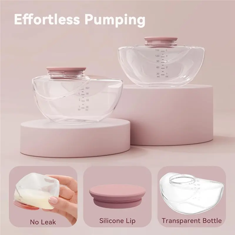ABXE-Breastmilk Pump Storage Bottles 2 Pack For Momcozy Upgraded M9, Breast Milk Container, Breastfeeding Accessories Essential