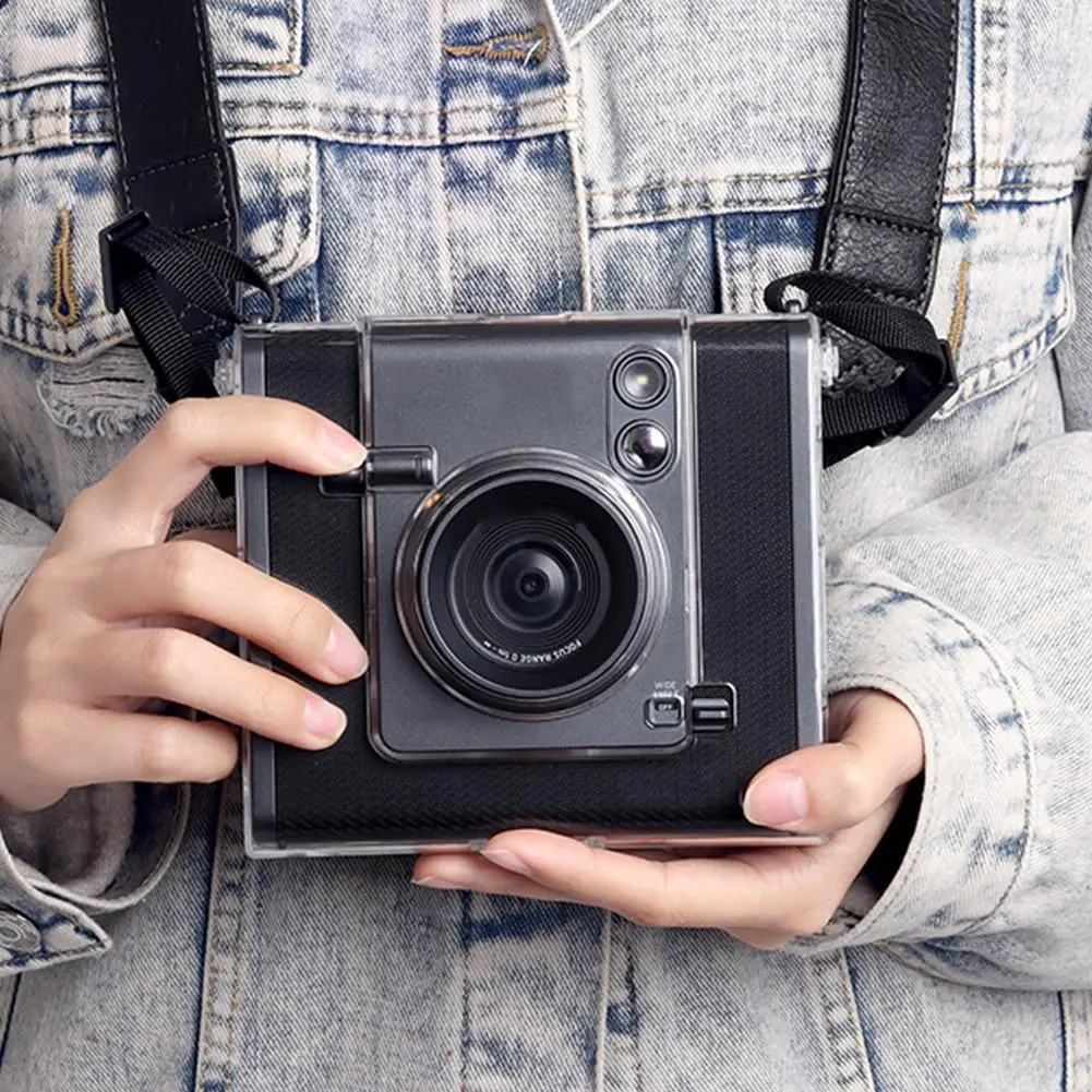 Прозрачный жесткий защитный чехол для ПК для Fuji Instax Wide Evo Instant, жесткий чехол для переноски с плечевым ремнем M2f7