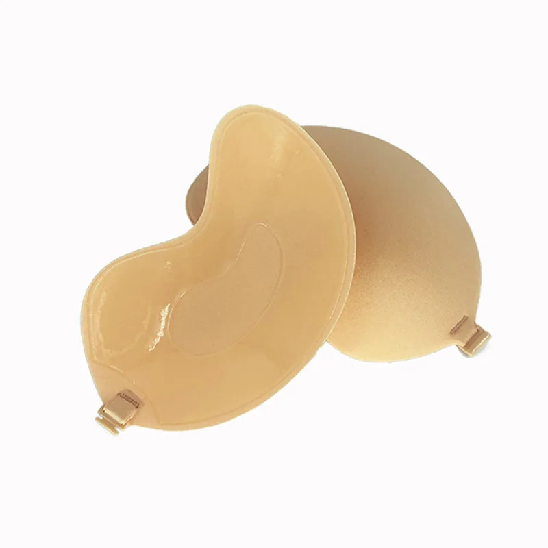 1pair Invisible Reusable Silicone Nipple Cover Women Self-adhesive Chest Sticker Bra Front Entry Strapless Together Nipple Cover