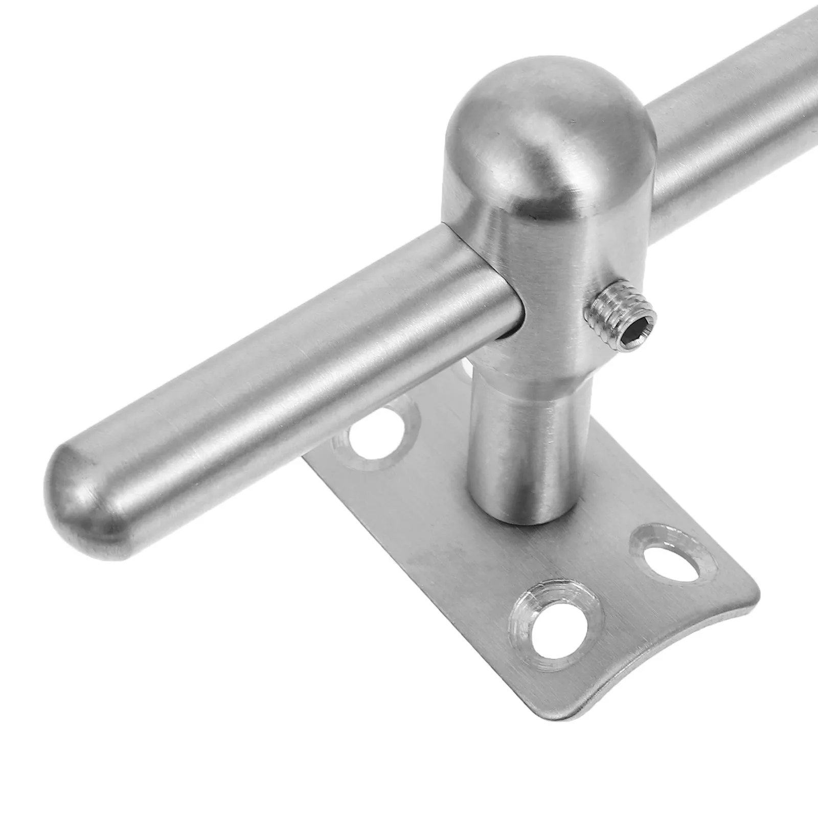 Stainless Steel Handrail Wall Mount Bracket Adjustable Angle Secure Fit for Round Rails Staircase Corridor Office Home Shopping