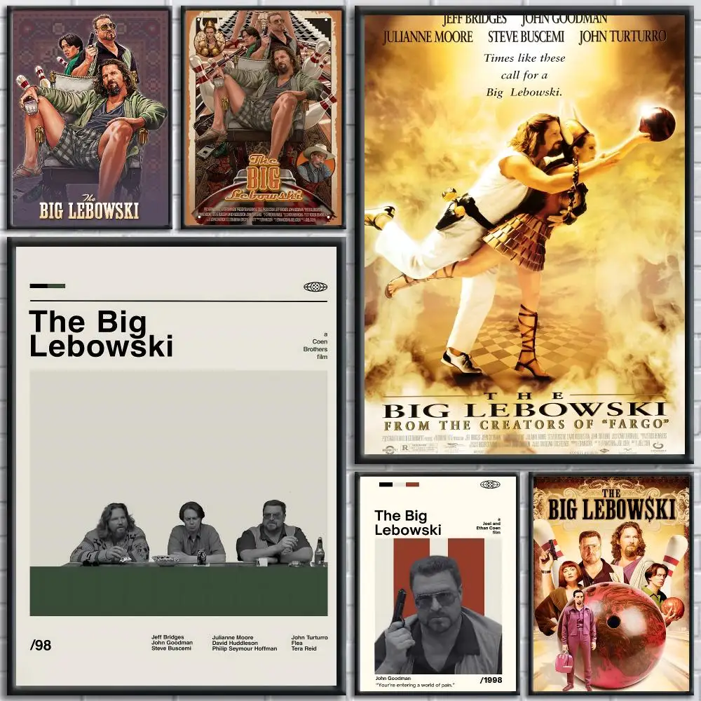 Movie T-The Big Lebowski Poster Modern Aesthetic Wall Art Print Minimalist Poster Bedroom Living Room Home Decor Gift