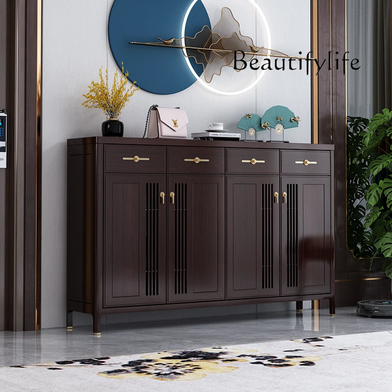 

Дышащий шкаф для обуви из массива дерева в американском стиле, Большой Вместительный шкаф для хранения в старинном стиле