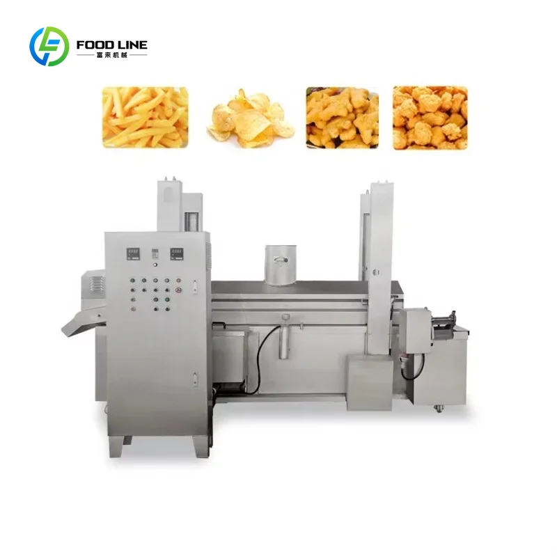 Industrial Chicken French Fries Peanut Fryer for Potato Deep Frying Machine Food Plant Custom