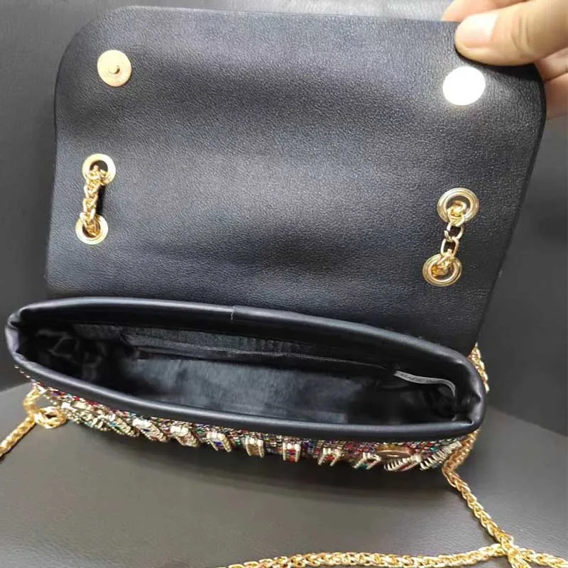 2024 Luxury  Chain Crossbody Bag Diomand Purse Well Made Evening Party Bags Bolsas For Women