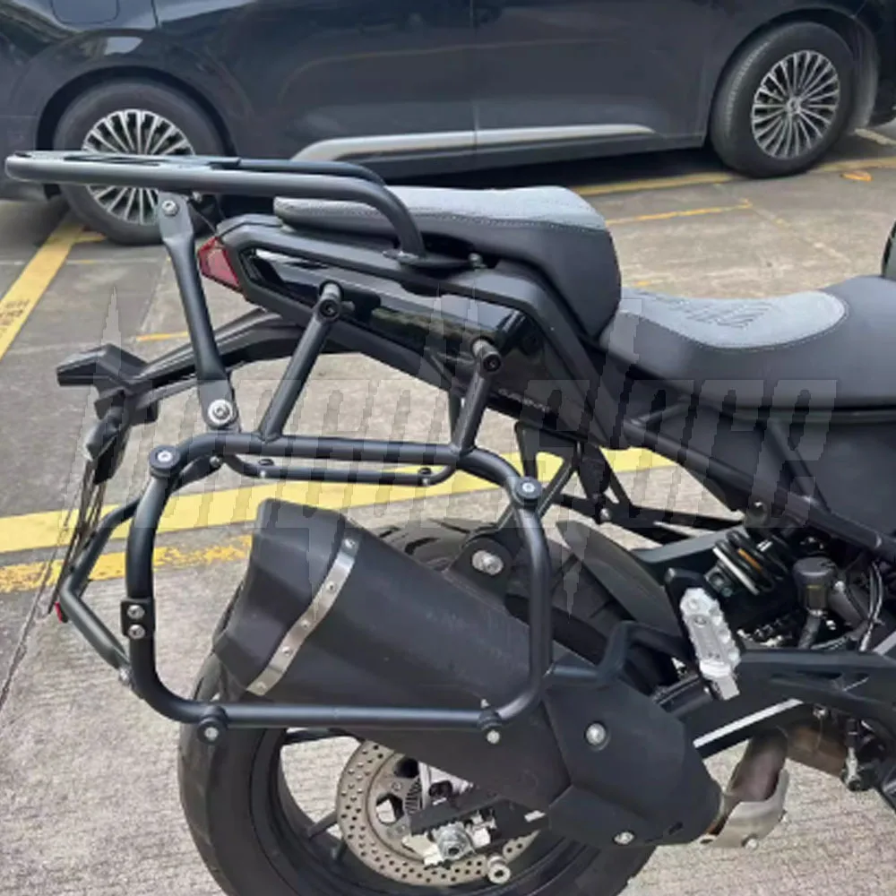 Motorcycle Trunk Top Box Side Luggage Case Bag Pannier Rack Moto Topcase Suitcase Support Accessories For QJ SRT600SX SRT 600SX