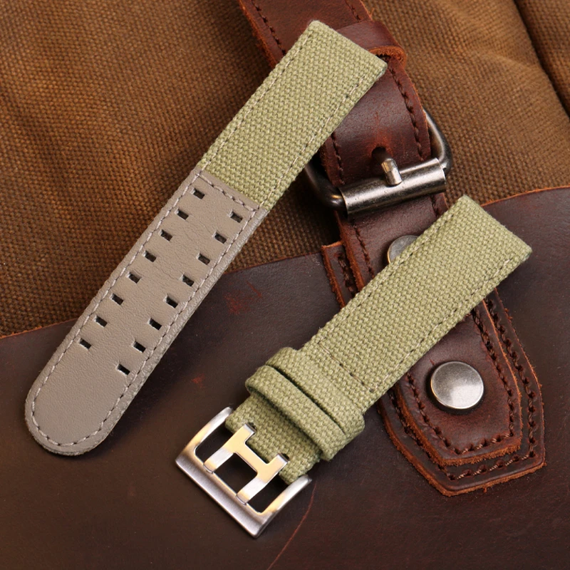 For Hamilton Khaki Field Watch h760250/h77616533/h70605963 H68201993 Watch Strap Genuine Leather Nylon Men Watch Band 20mm 22mm