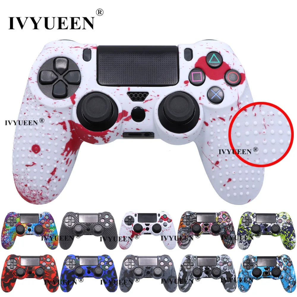 IVYUEEN for PlayStation 4 PS4 Pro Slim Controller Silicone Protective Skin Case Cover Thumb Grip Caps for Dualshock PS 4 Control