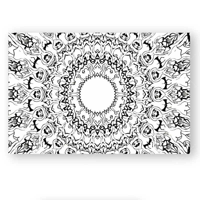 1pc Wall Tapestry Black and White Mandala Tapestry for Wall Decor, Boho Style Home Art