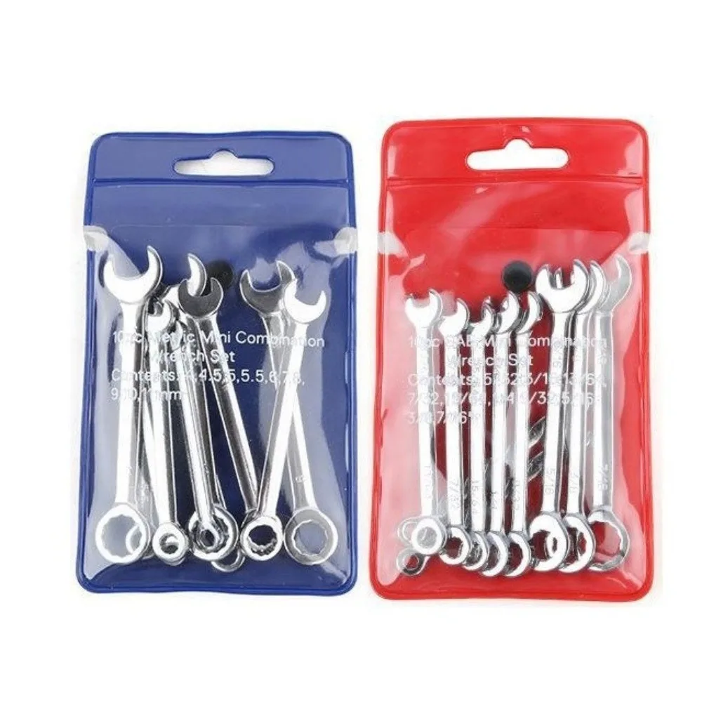 4-11mm Range Miniature Wrench Set Double Ended Durable Tools Combination Spanner Set Metric/Imperial Ratchet Wrench Set