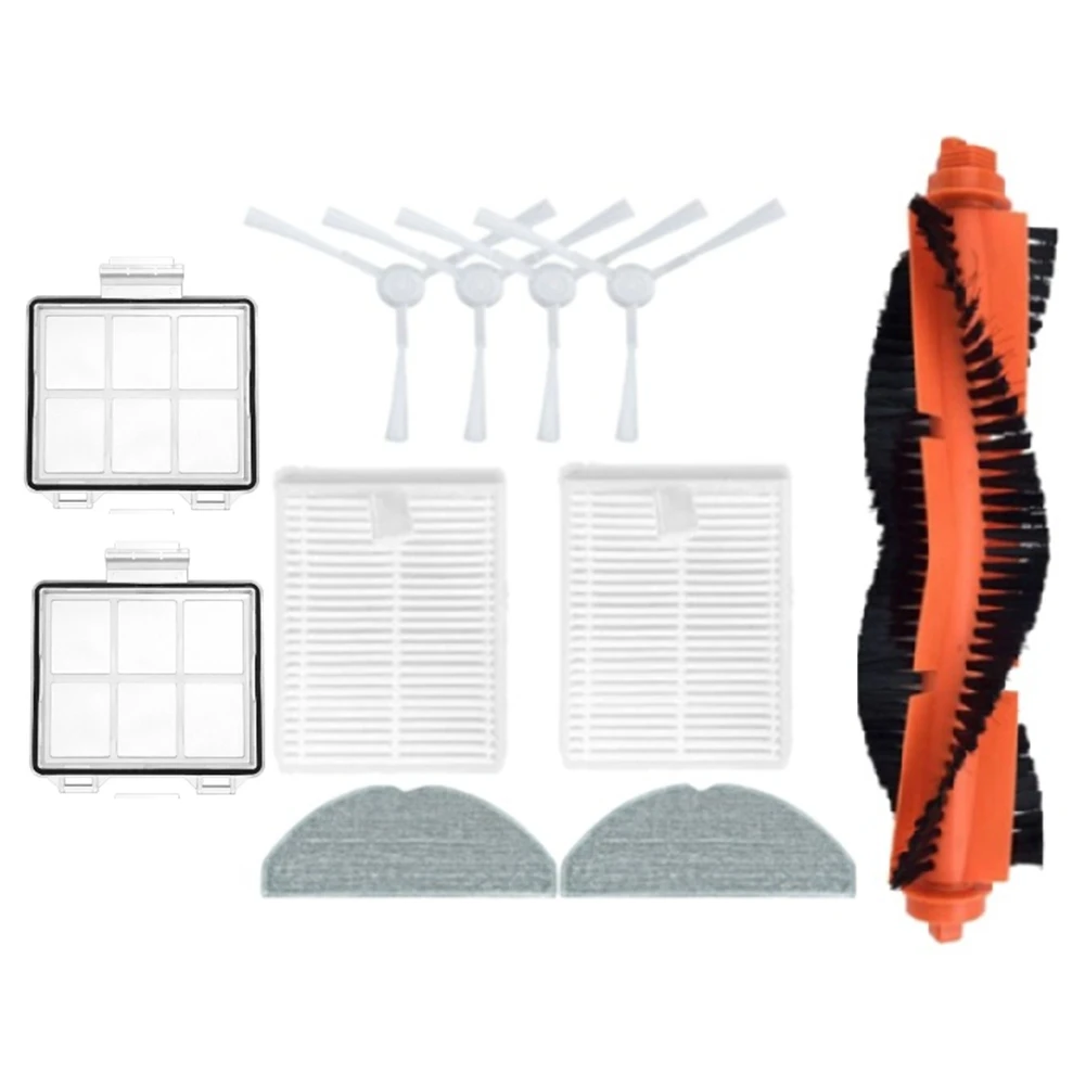 AA80-11PCS لشاومي روبوت فراغ E10 E12 B112 فراغ الملحقات الرئيسية الجانب فرشاة فلتر HEPA ممسحة القماش المرشحات الأساسية