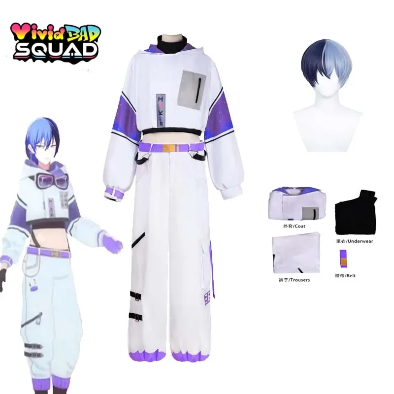 

Project Sekai Vivid BAD SQUAD BAD DOGS Aoyagi Toya Cosplay Costume Wig Adult Neutral White Uniform Set Halloween Disguise 2025