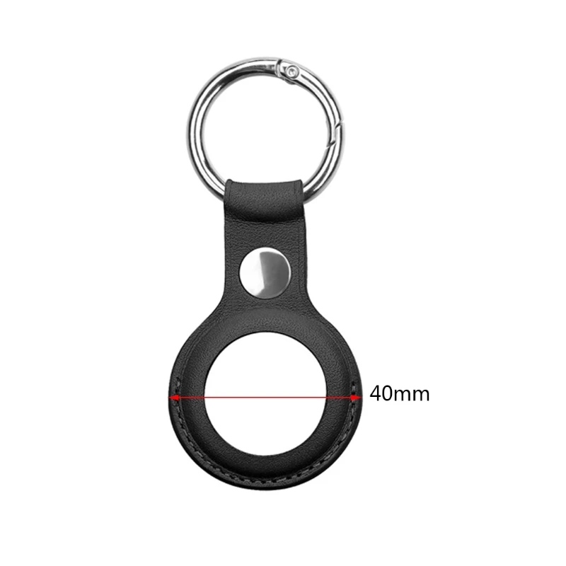 for Apple Airtag Case Keychain&PU Leather Air Tag Holder Protective Tracker Case with Loop Key Ring for AirTags Protective Cover image 6