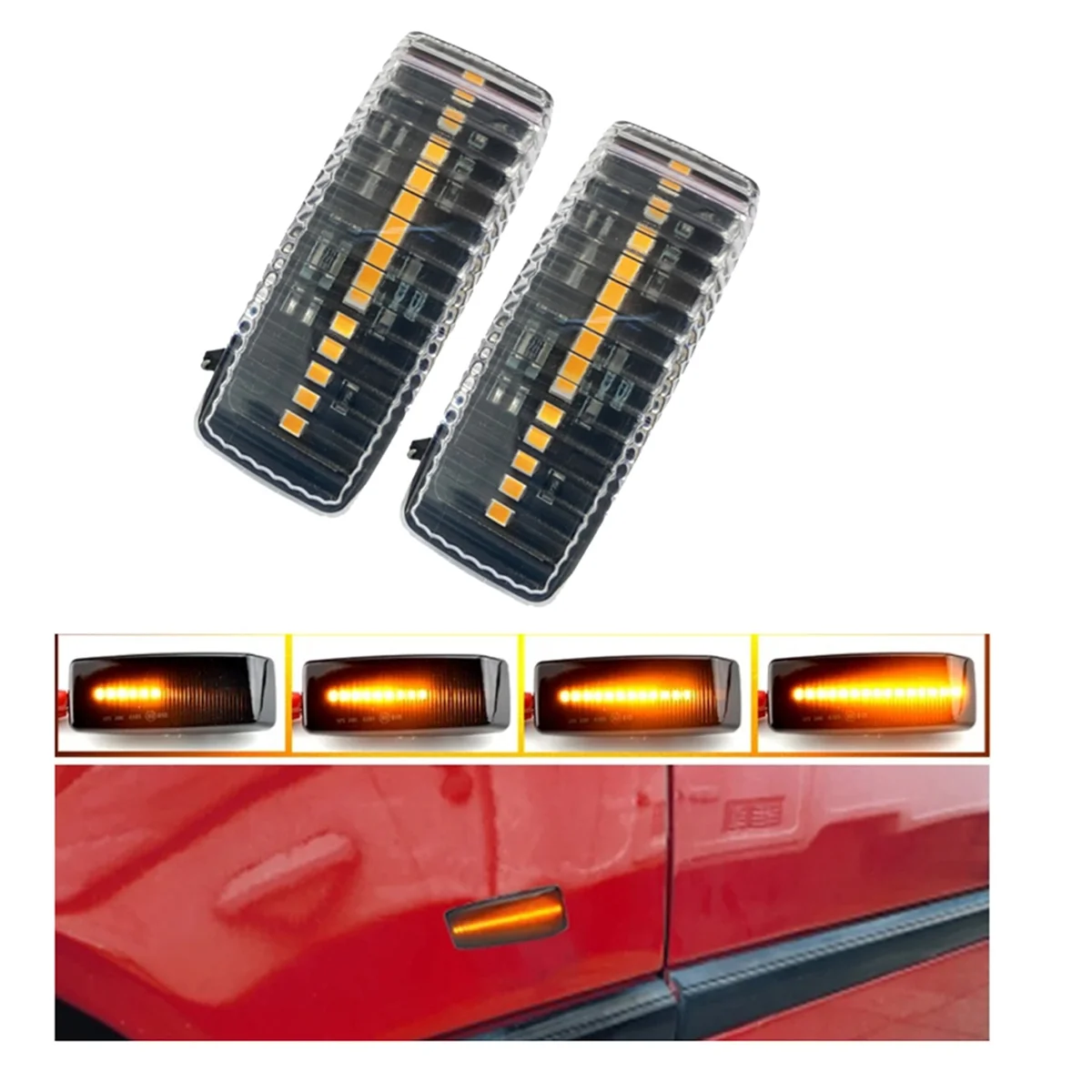 Luz LED intermitente para coche, indicador de giro lateral para mercedes-benz W202, W140, W124, 1248200421, 35263155, PZ619-3Y