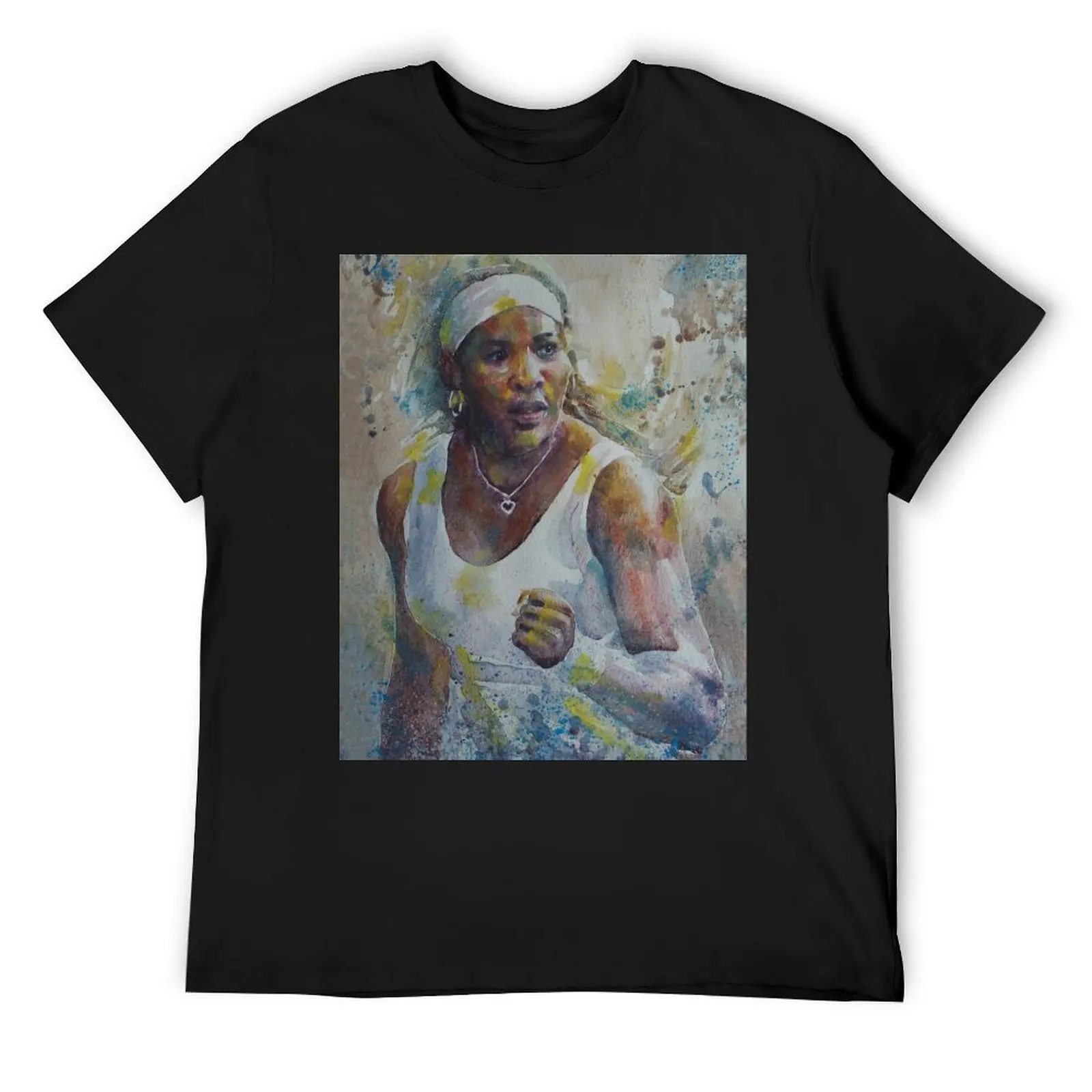 Serena Williams - Portrait 5 T-Shirt hippie clothes quick drying anime tshirt t shirts for men cotton