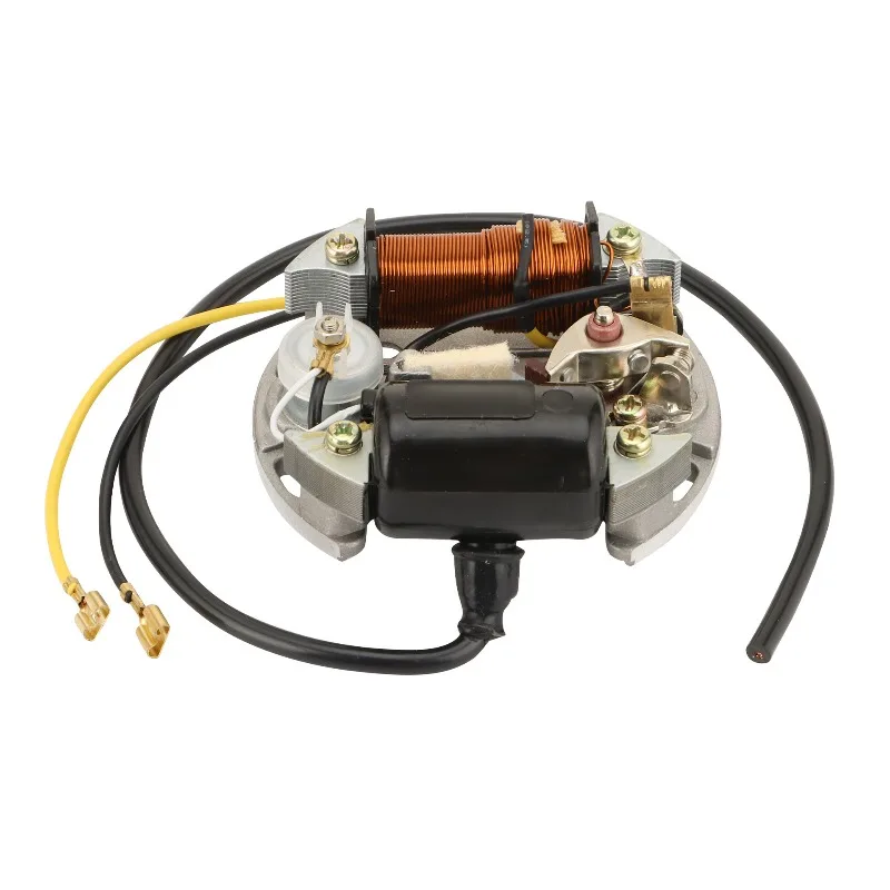 Ignition Coil Stator 6V 17W Clockwise Compatible with Puch Maxi E50 Engine with Circuit Breaker