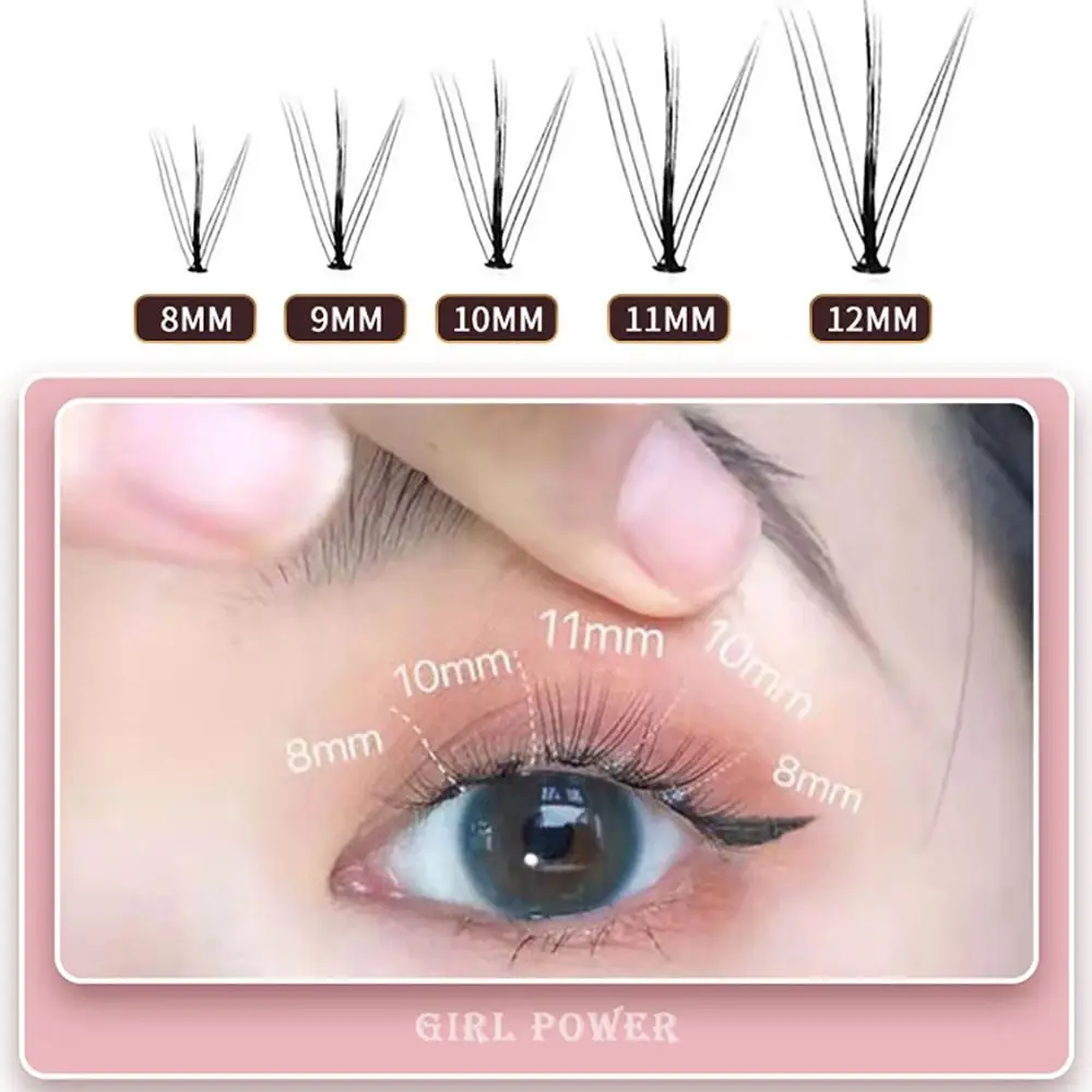 8~14mm Grafting False Eyelashes Natural 10D Black Eye Extension Individual Eyelashes Single Tuft Sandwich Eyelash Professional