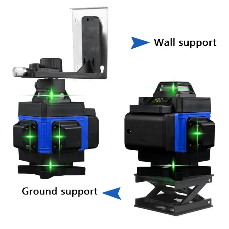 High-precision laser 16-line casting line meter sticks to the wall and the ground strong light 16-line level meter green light i