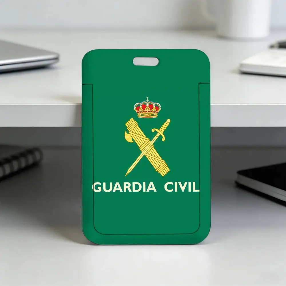 S-Spanish C-Civil G-Guard Coole Transparente Kartenhalterung Mitarbeiter Plastik-Schiebehülle Lanyard Arbeits-Ausweistasche Bus – Detail 3