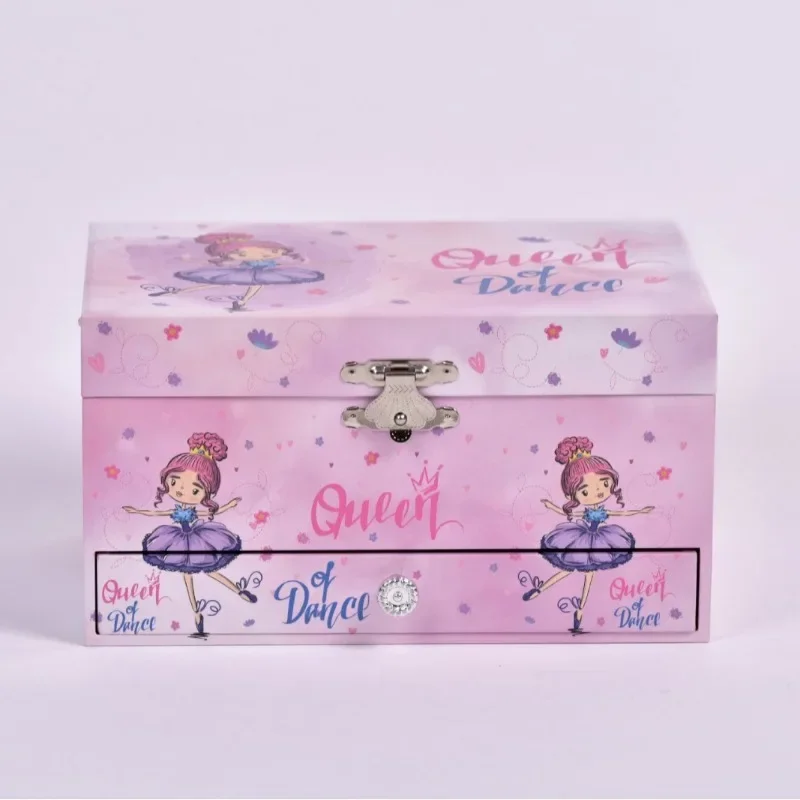7-inch Girl Dance Ballet Music Cassette Drawer Children\'s Jewelry Storage Music Box Birthday Gift Children\'s Day Christmas Gift