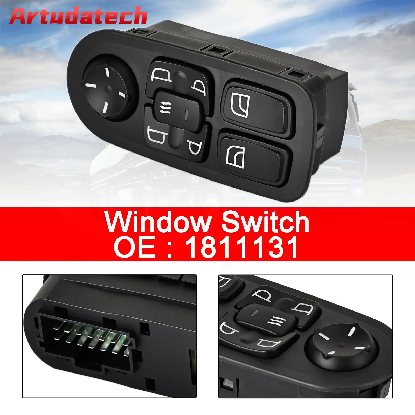 

Artudatech Electric Master Power Window Switch for DAF CF/XF Series 1811131 24V