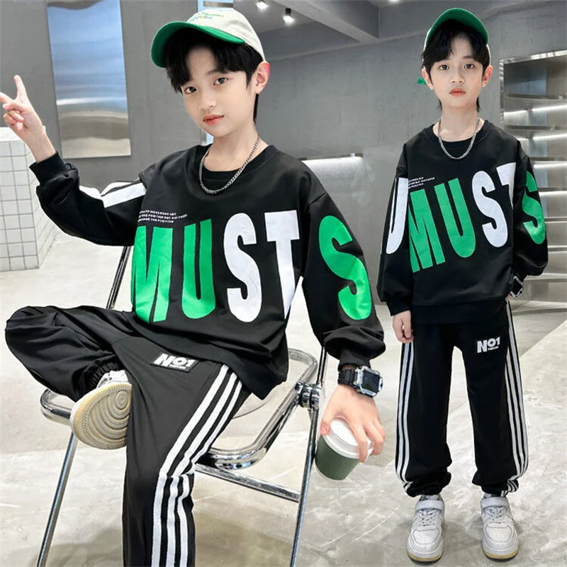 

Boys Sweatshirts +Pants Kids Suits 2PCS/Set Cotton 2024 Newest Spring Autumn Cotton High Quality Christmas Gift Children Clothin