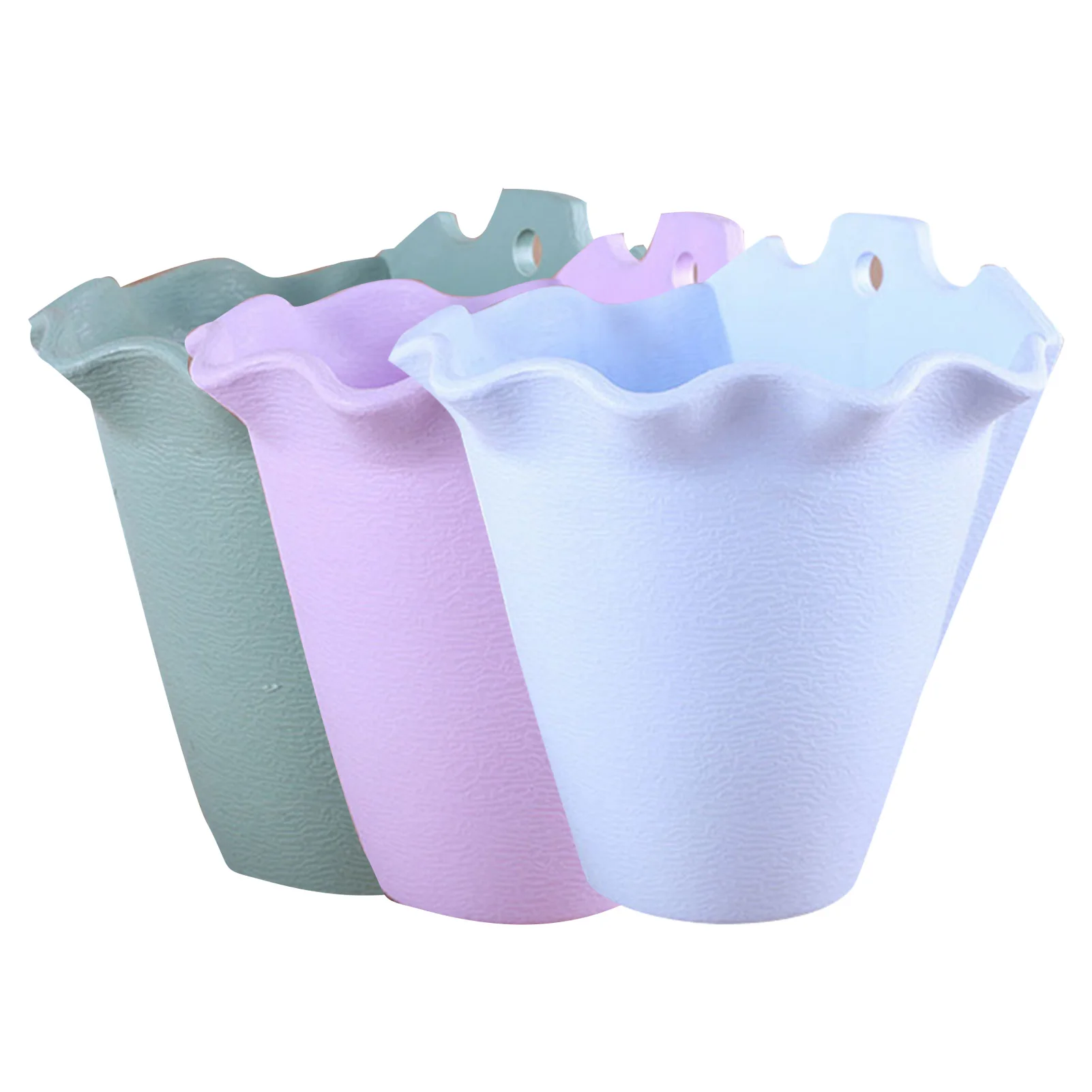 Wall Hanging Planter Plastic Convenience Wall Mount Flowerpot Plants Container Basket Pot For Indoor Outdoor