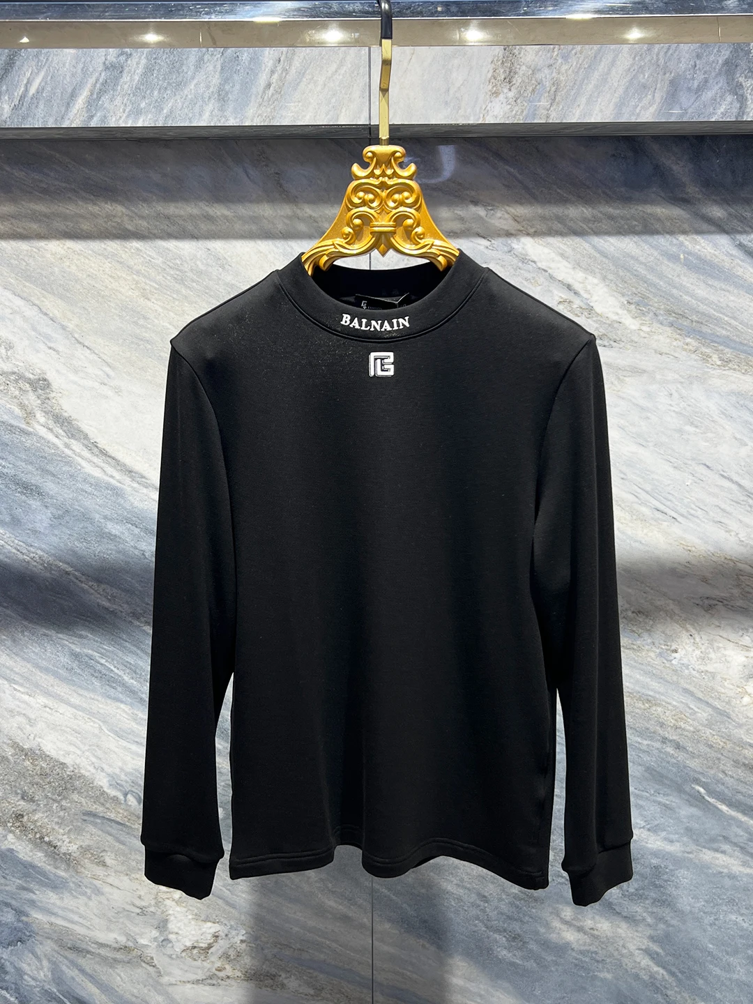 

Men's Thin Fce Base irt Embroidered Letter Commute Versatile Sweatirt Autumn Winter New Sle Stand Fit Long Sve...