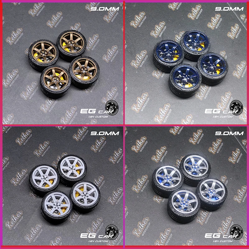 

EGwheels Parts Rays TE37 9.0mm 1/64 Scale Car Model Modified Wheels Tlv