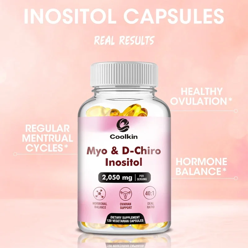 Myo & D-Chiro Inositol Supplement 2050mg - Regulate Menstrual Cycle Fertility Supplements for Women, Hormonal Balance