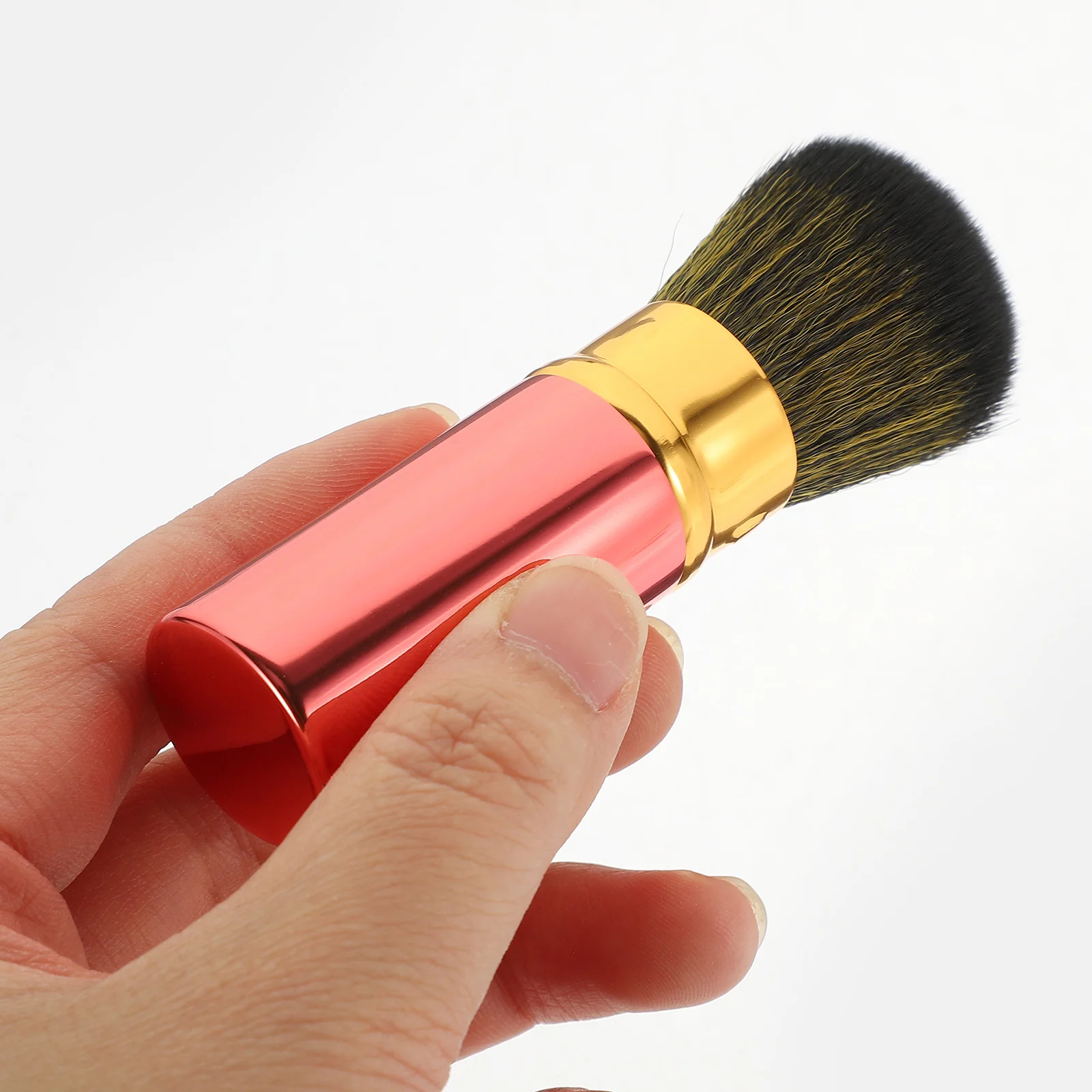 2 قطعة فرشاة أحمر الخدود النساء ماكياج فرش المحمولة تلسكوبي مسحوق تمييز فرش أدوات صغيرة لمكياج الوجه #2