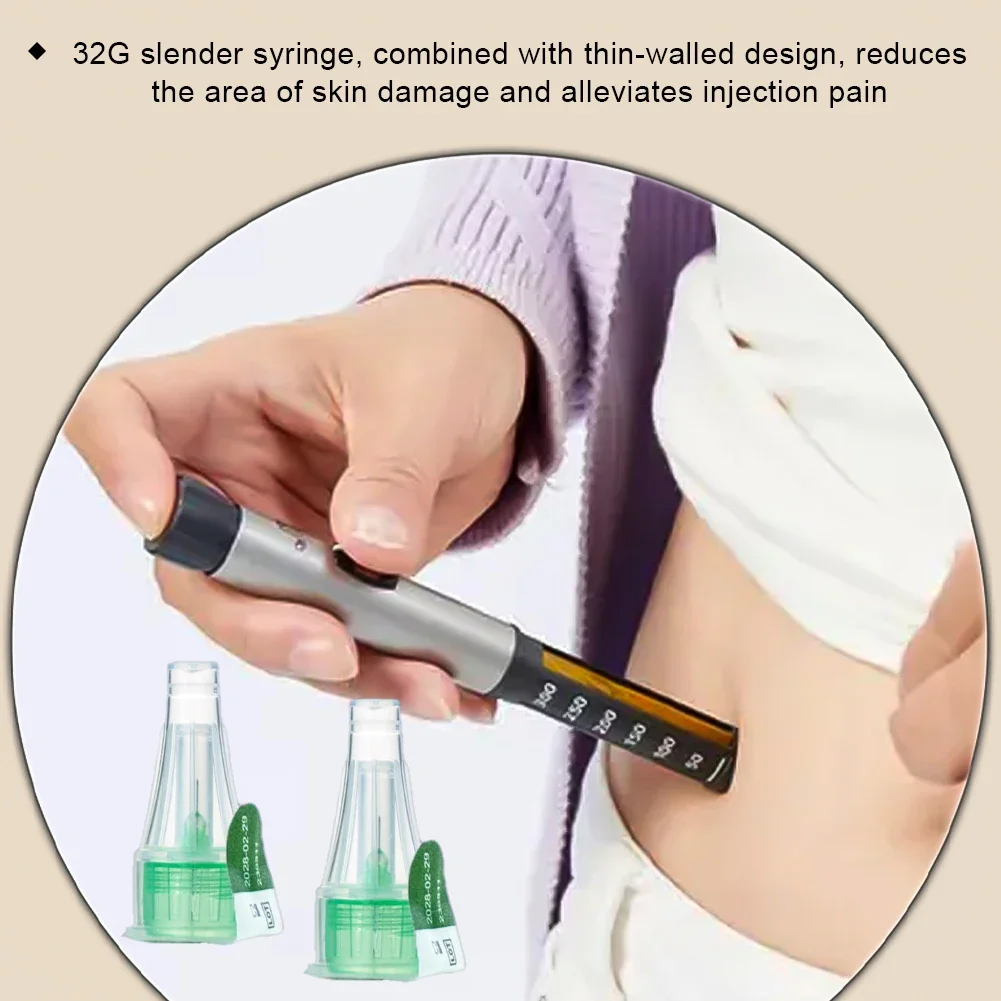 

7Pcs Set Individual Packaging Sterile Set Magic Pen Insulin Cartridges Pen Tip 4/5/6/8mm Insulin Injection Pen Accessories