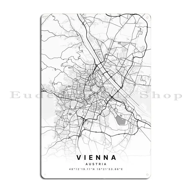 Vienna Austria Metal Sign Retro Club Wall Custom Garage Decoration Designing Tin Sign Poster