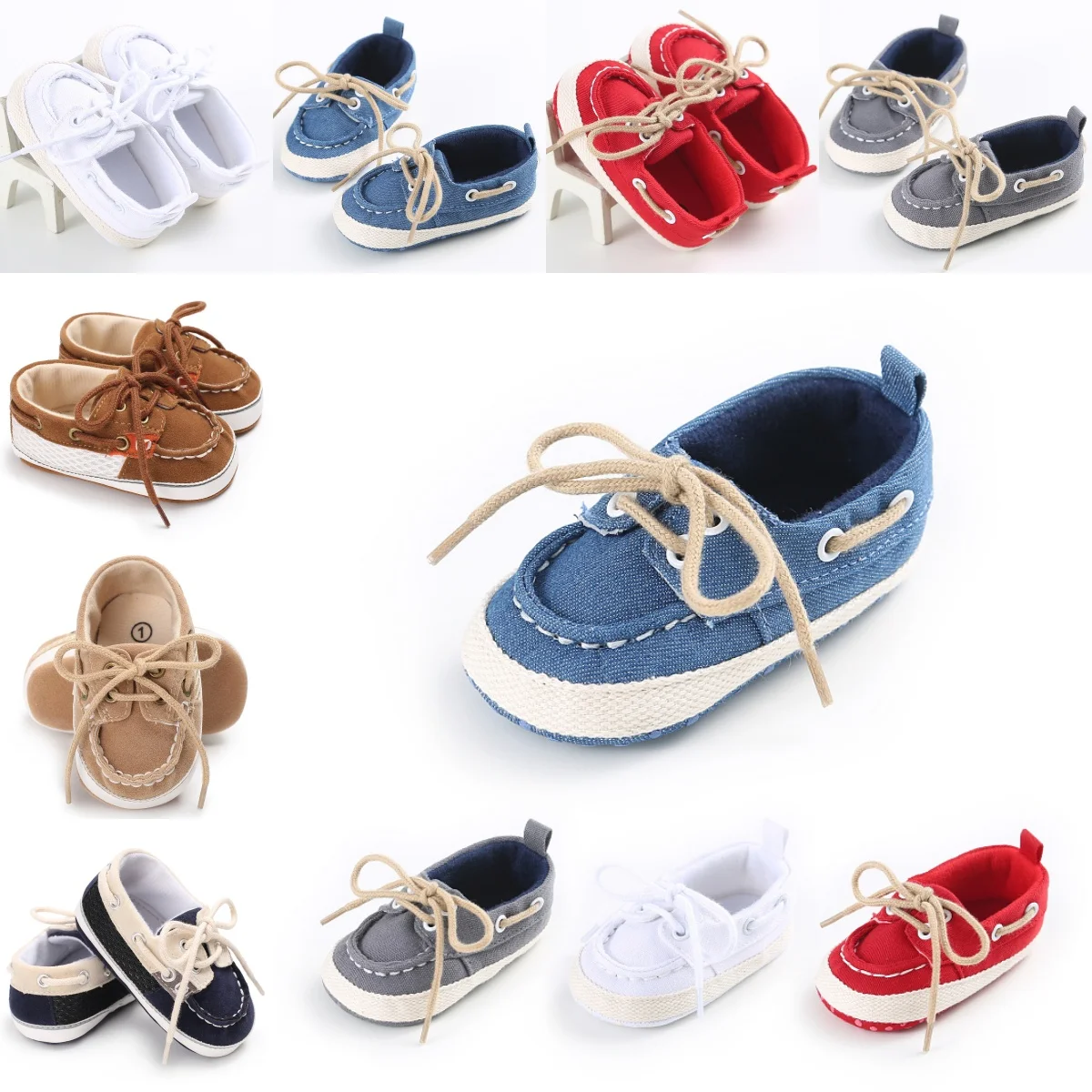 

Baby Boys Girls Canvas Sneaker Toddler Slip On Anti SkidNewborn First Walkers Candy Shoes for 0-18 Months