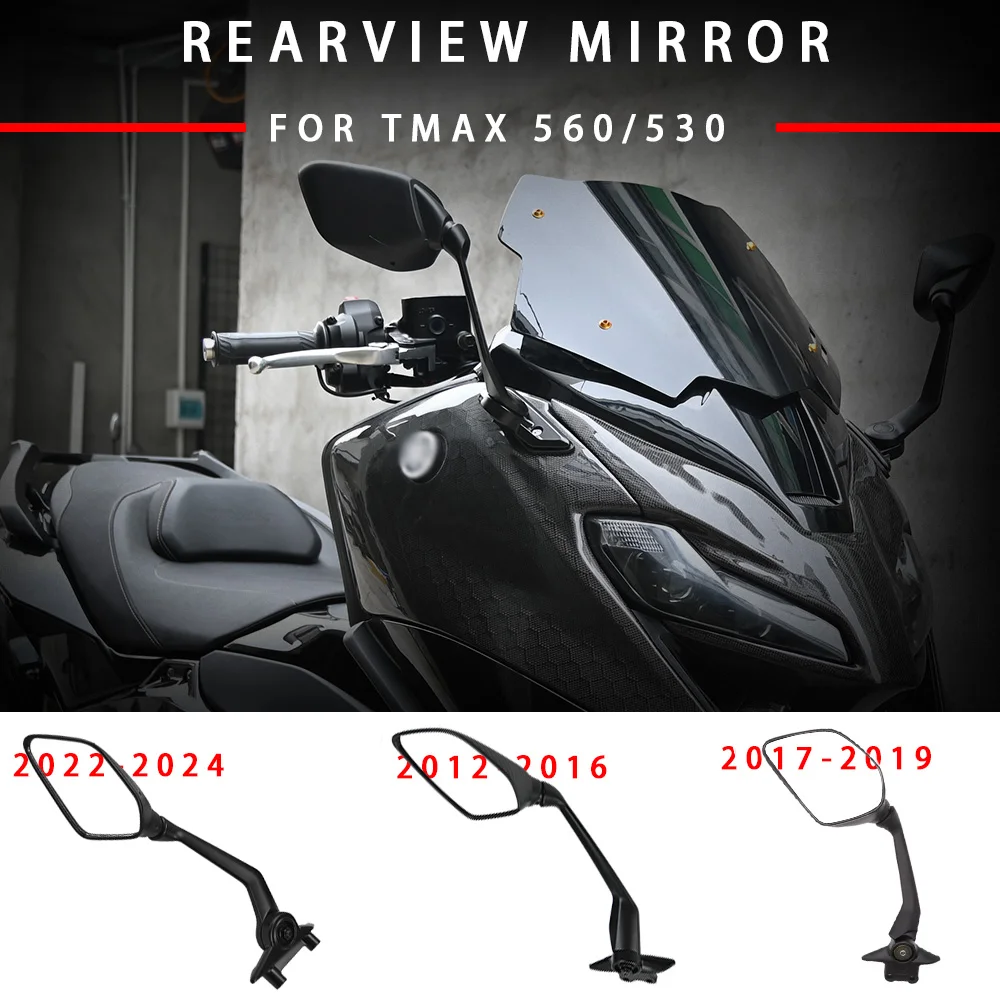 

For YAMAHA TMAX Forward Moving Rearview Holder Bracket Mirror TMAX 530 TMAX 560 Left & Right Side Rear View Mirrors