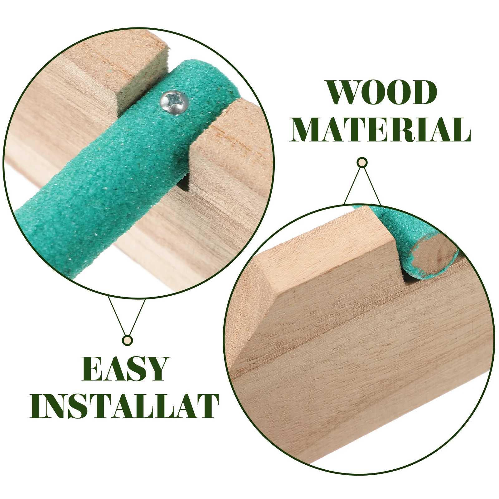 

Handmade Wooden Chicken Perch Stand Rack Durable Smooth Safe for Pets Encourages Exercise Coordination Hen Rooster Bird Activity