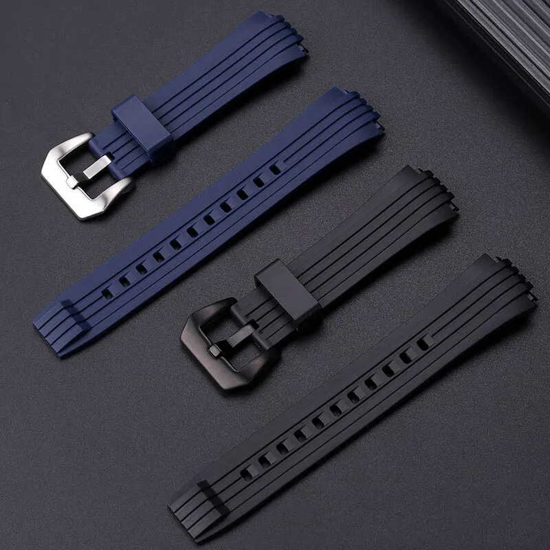 Soft waterproof silicone strap for Casio watch strap ECB-10YP ECB-10AT ECB-950 silicone watchband  men's rubber bracelet