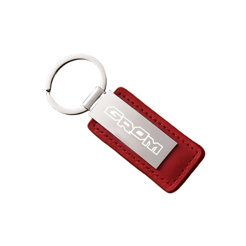For Honda MSX125 GROM MSX125 2013-2020 2021 2022 Custom Leather Keychain Alloy Keyring Motorcycle Accessories