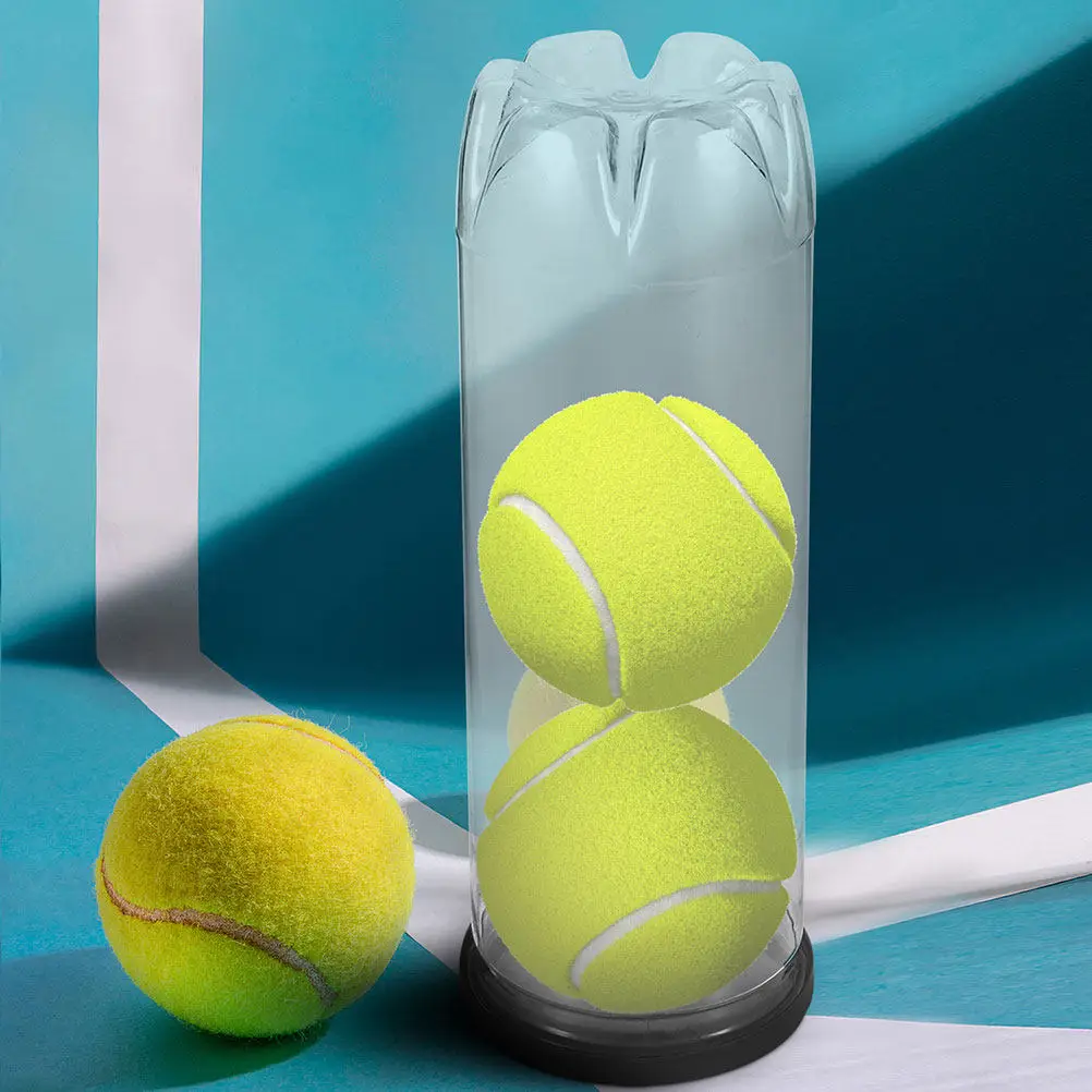 

5Pcs Transparent Tennis Storage Bottle Strong Long-Lasting Balls Container Easy-Carry Design for Outdoor Indoor Use