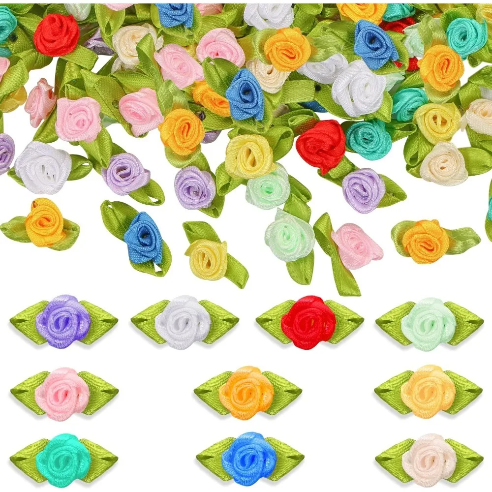 100/200 Stück künstliche Rosenblütenköpfe Valentinstag Blumenstrauß Foto Requisiten Baby Braut Geschenk Party Muttertag Haarnadel Dekoration – Detail 1