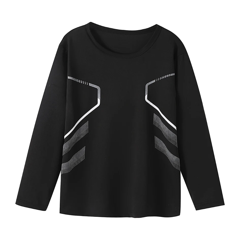 1/3-teiliges Set mit vier Jahreszeiten, Jugend-Aufdruck, lässig, langärmelig, für große Jungen, Sport, Laufen, Geschwindigkeit, trocken, Rundhals-T-Shirt, bequem – Detail 3