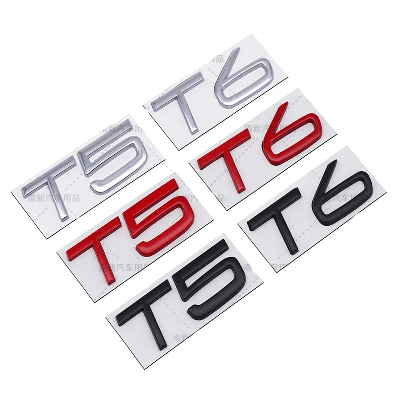 Car Rear Trunk Badge Decal Sticker T5 T6 AWD B5 B6 Logo For Volvo V70 V70xc S40 XC90 S60 S60L S70 S80 XC60 V40