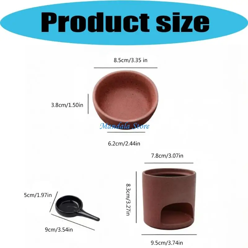 U2JC Ceramic Aromas Diffuser Oil Burners Multipurpose Tea Warmer For Home Aesthetic