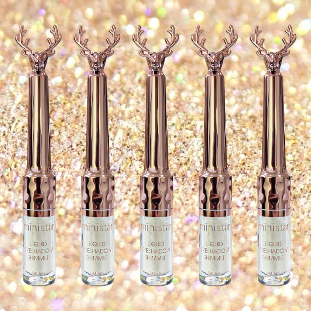 クリスマス限定 リキッド アントラー ホワイト グリッター アイシャドウ 持続性のあるカラー 簡単メイク アイメイク ホリデーギフト