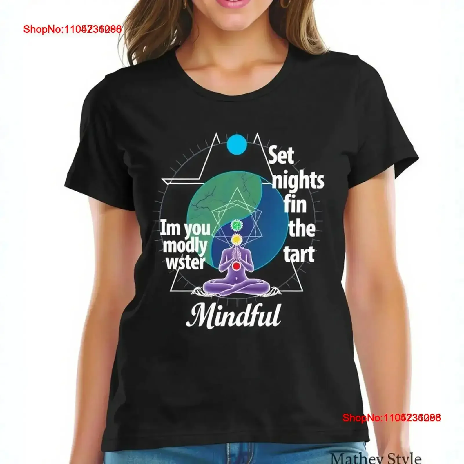 

Mindful T Shirt with Yin Design Art Spiritual vintage Washed Breathable Stylish graphic streetwear homme vintage Washed